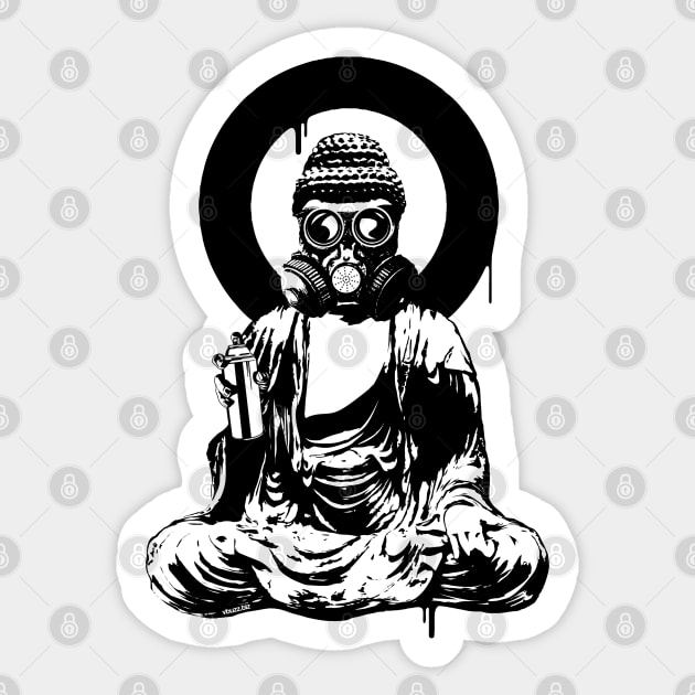 SPRAY BUDDHA Sticker by ROBZILLA